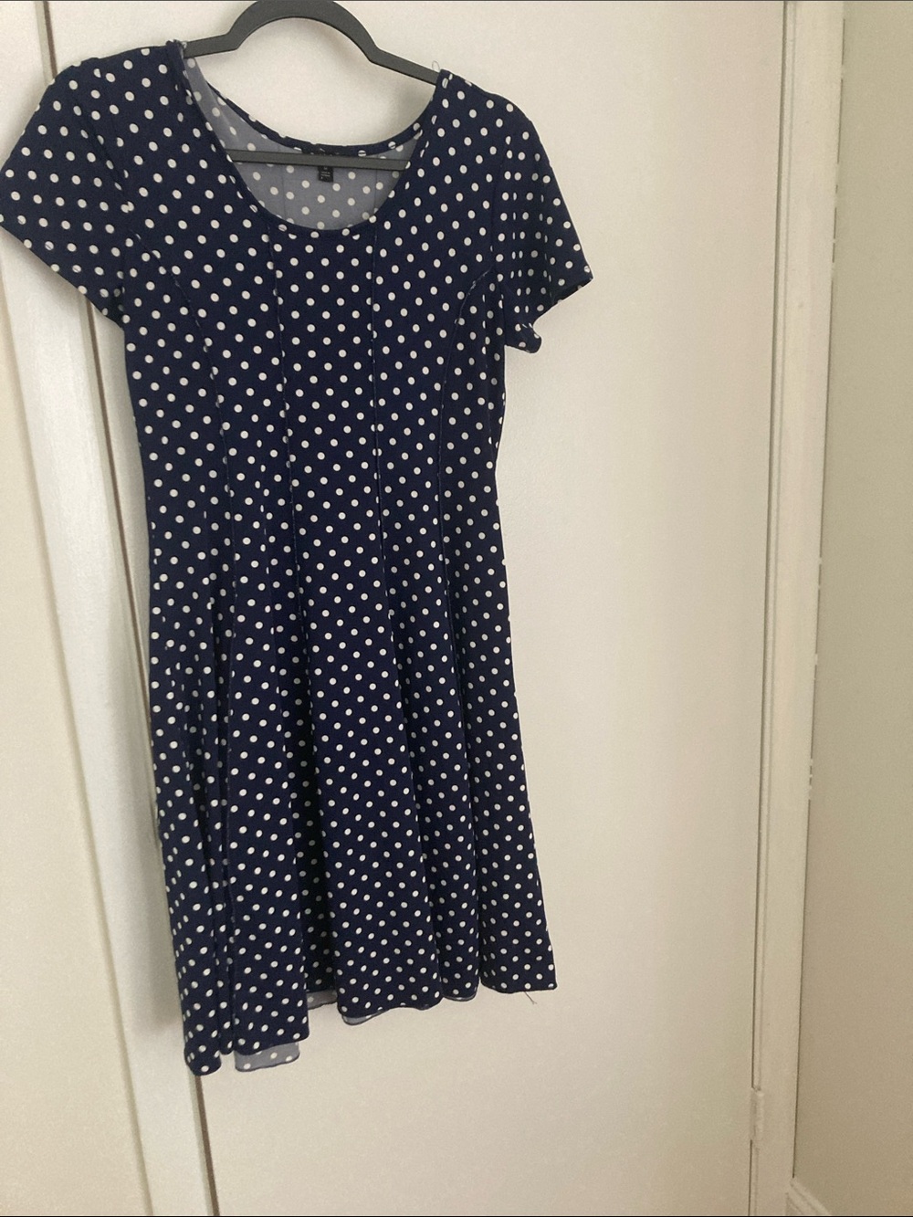 Sami & Jo Navy and White Polka Dot Dress